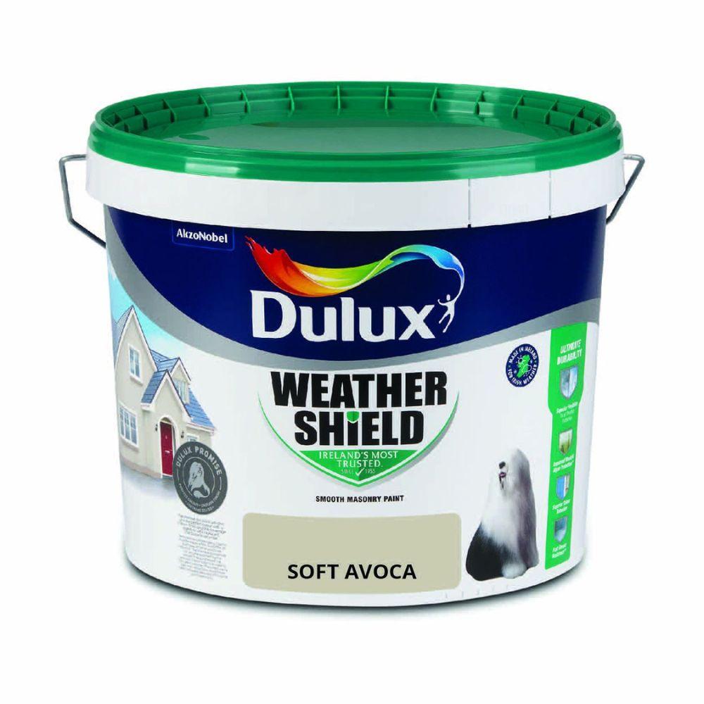 Dulux Weathershield Masonry Paint Soft Avoca 10L Exterior Use Opaque Finish