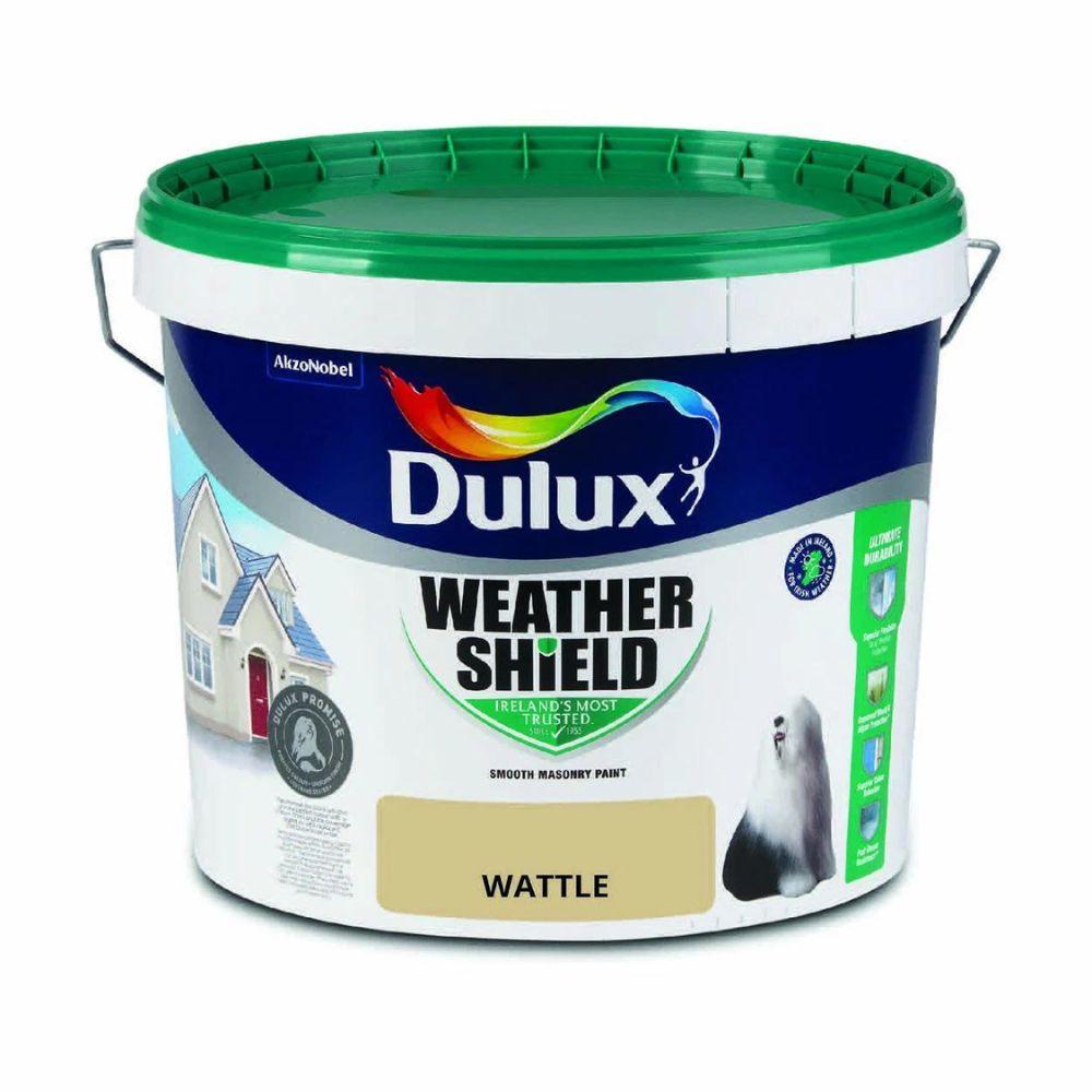 Dulux Weather Shield Wattle Masonry Paint Size 10Ltr Ultimate Durability Smooth
