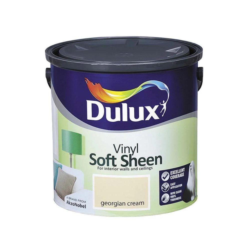 Dulux Soft Sheen Paint Georgian Cream Size 2.5 Litre | Excellent Coverage, Easy Application, Wipe Clean Finish