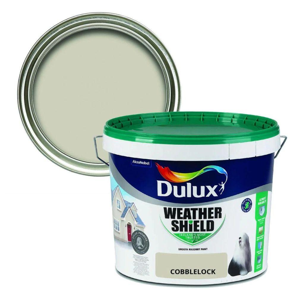 Dulux Weathershield Masonry Paint Cobblelock Size 10L Smooth Exterior