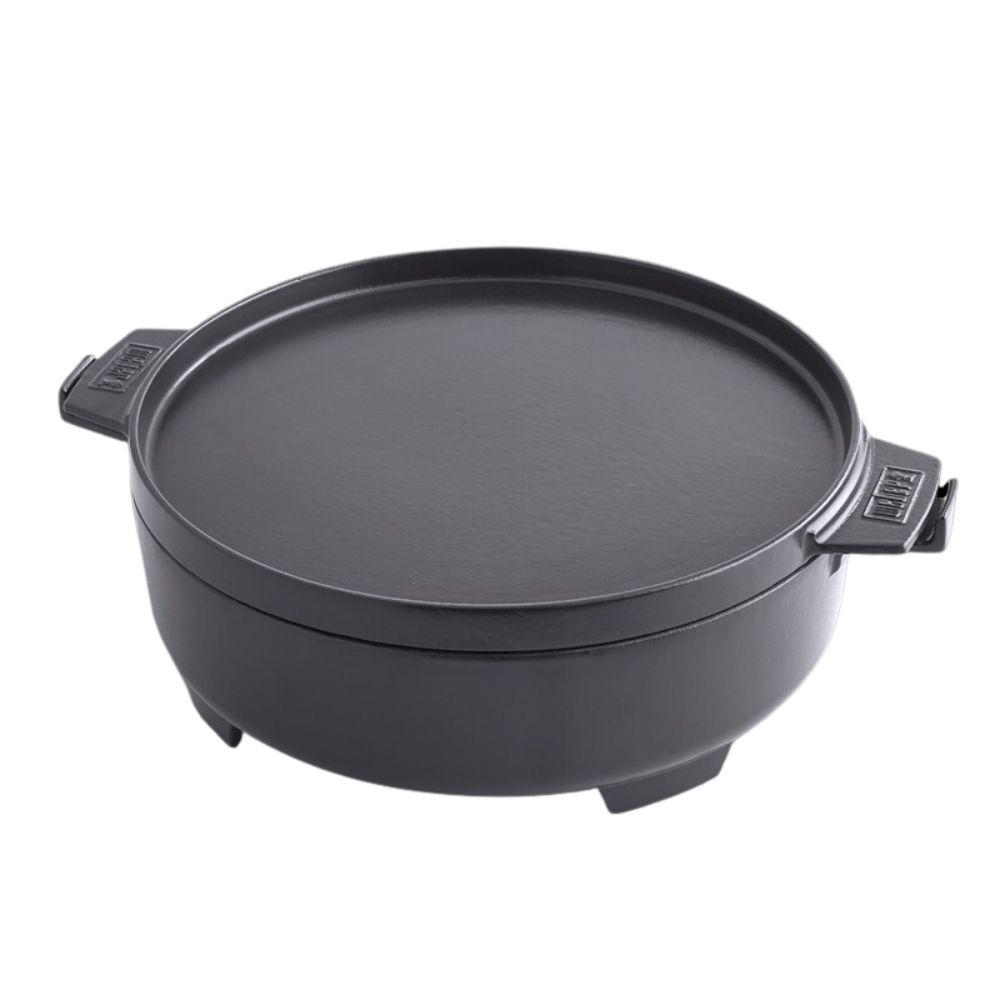 Weber Cast Iron Dutch Oven with Flat Top Lid
