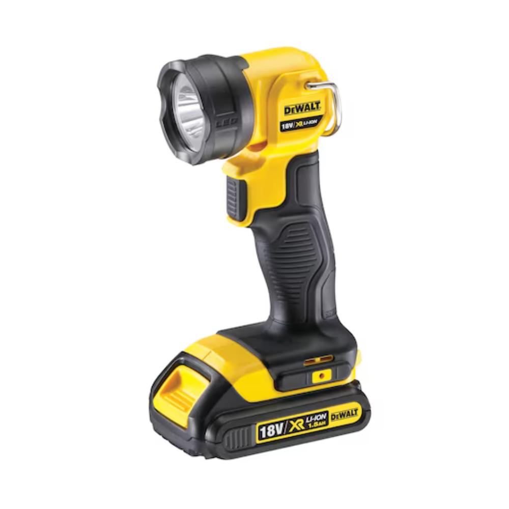 DeWALT DCL040-XJ 18V XR LED Pivot Light - Body Only, 110 Lumens, 10,000 Hour Bulb Life, Pivoting Head, Hanging Hook, Ergonomic Grip, Impact-Resistant Housing