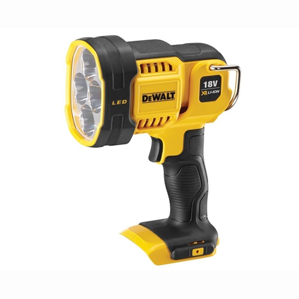 DeWALT DCL043-XJ 18V XR LED Spotlight - 1000 Lumens, 2 Modes, 400m Range, Pivoting Head, Belt Hook, IP54, No Battery