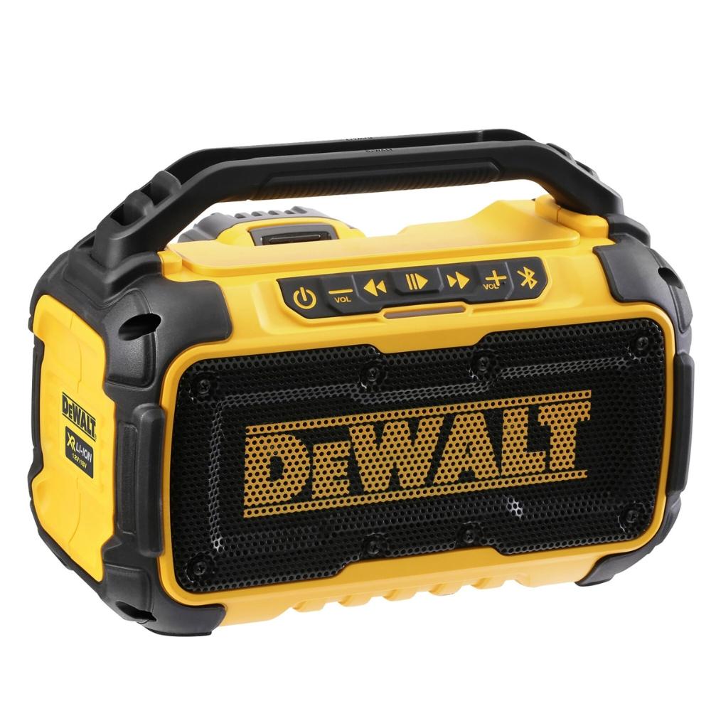 Dewalt DCR011 Cordless Bluetooth Speaker Body Only - 10W, Aux, USB Charging, Carry Handle, Compatible with 10.8V/18V/54V XR Batteries