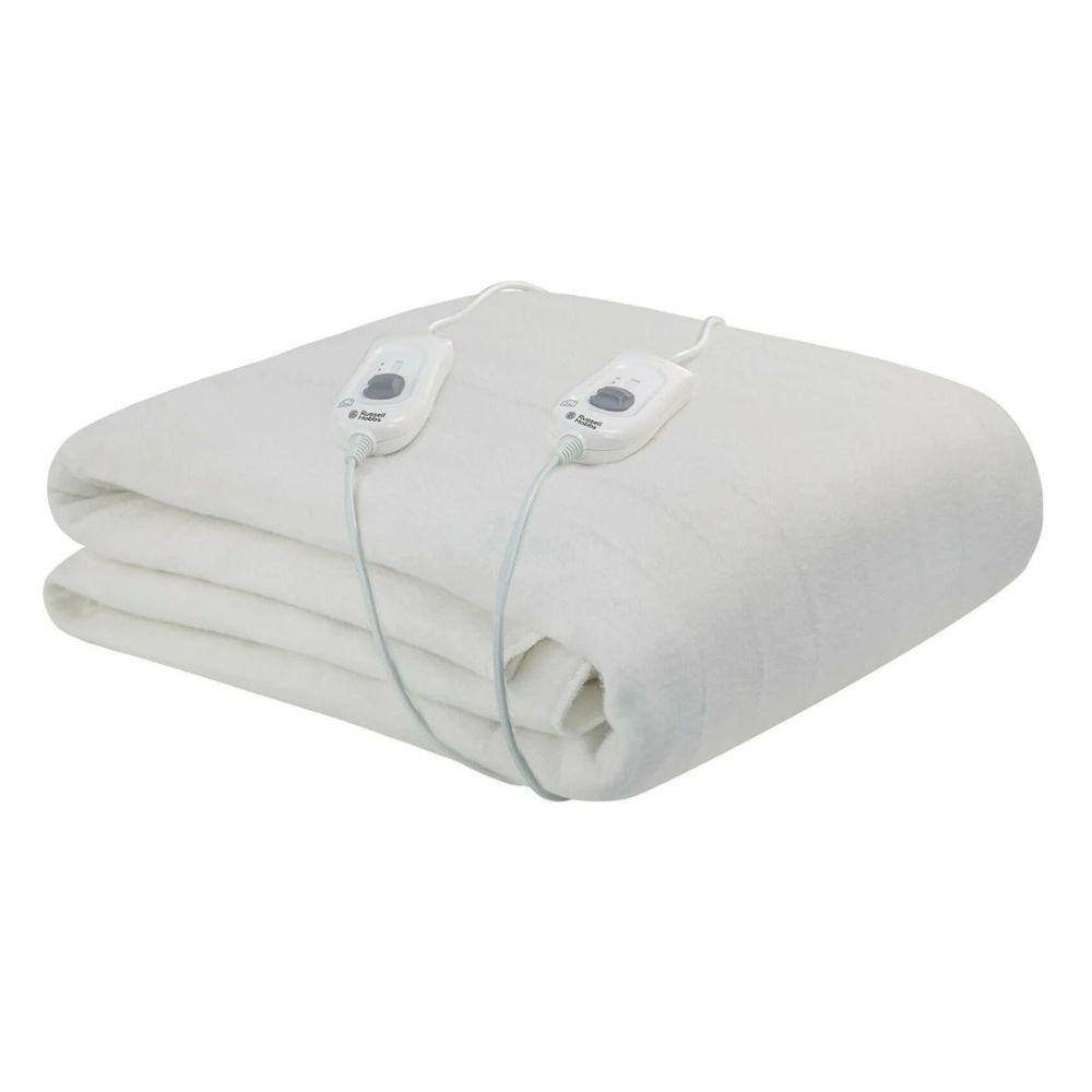 Russell Hobbs King Size Electric Underblanket Dual Control 150 x 200cm 3 Heat Settings Overheat Protection Machine Washable