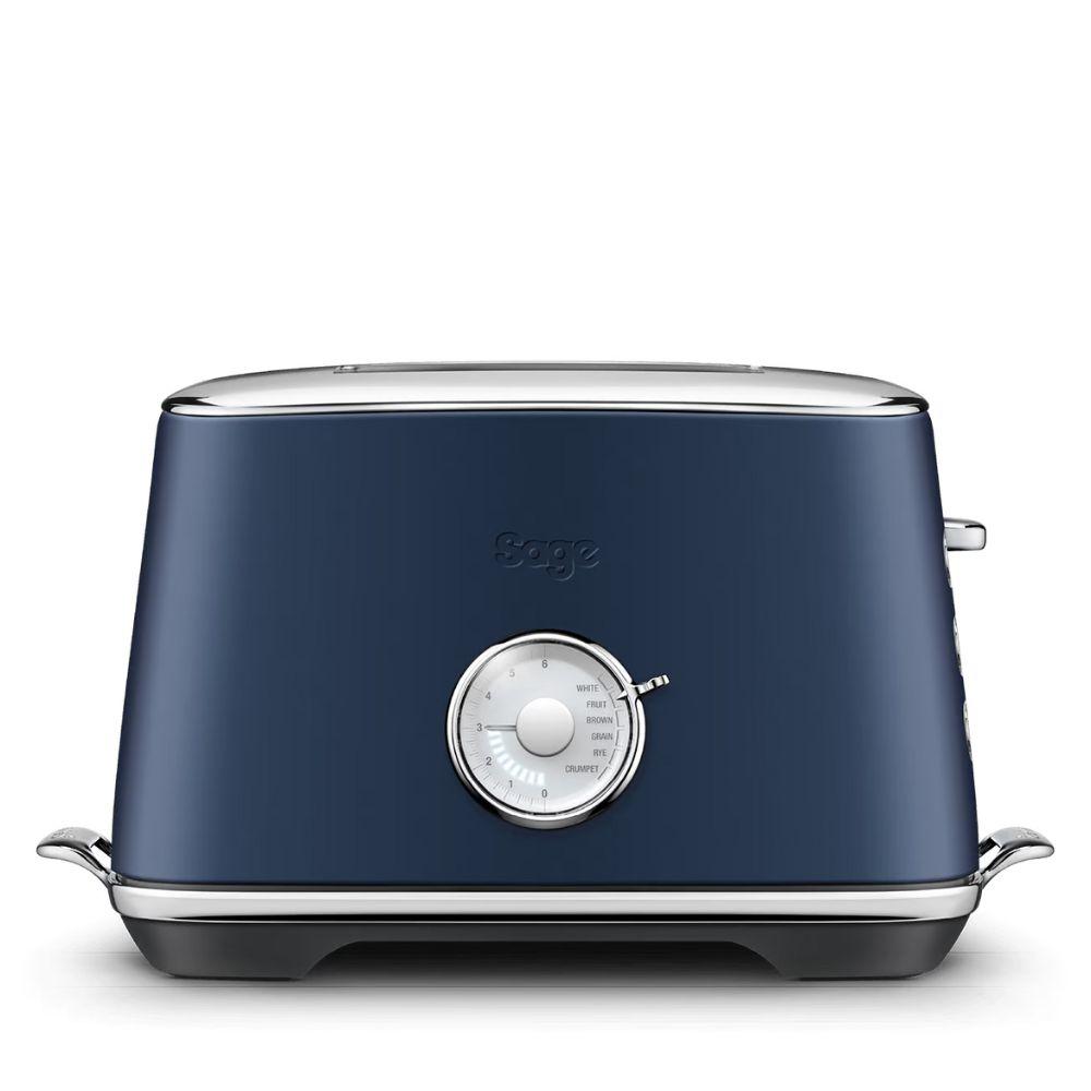 Sage The Toast Select Luxe 2 Slice Toaster - Damson Blue | Brushed Stainless Steel, 6 Bread Settings, LED Progress Indicator