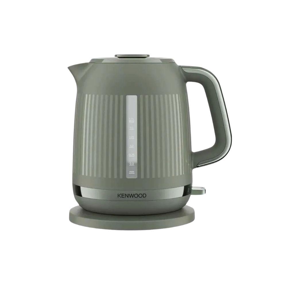 Kenwood Dusk Kettle Olive Green 1.7L 3000W | Water Level Indicator, Handle, Base, Spout, Lid, Striped Design