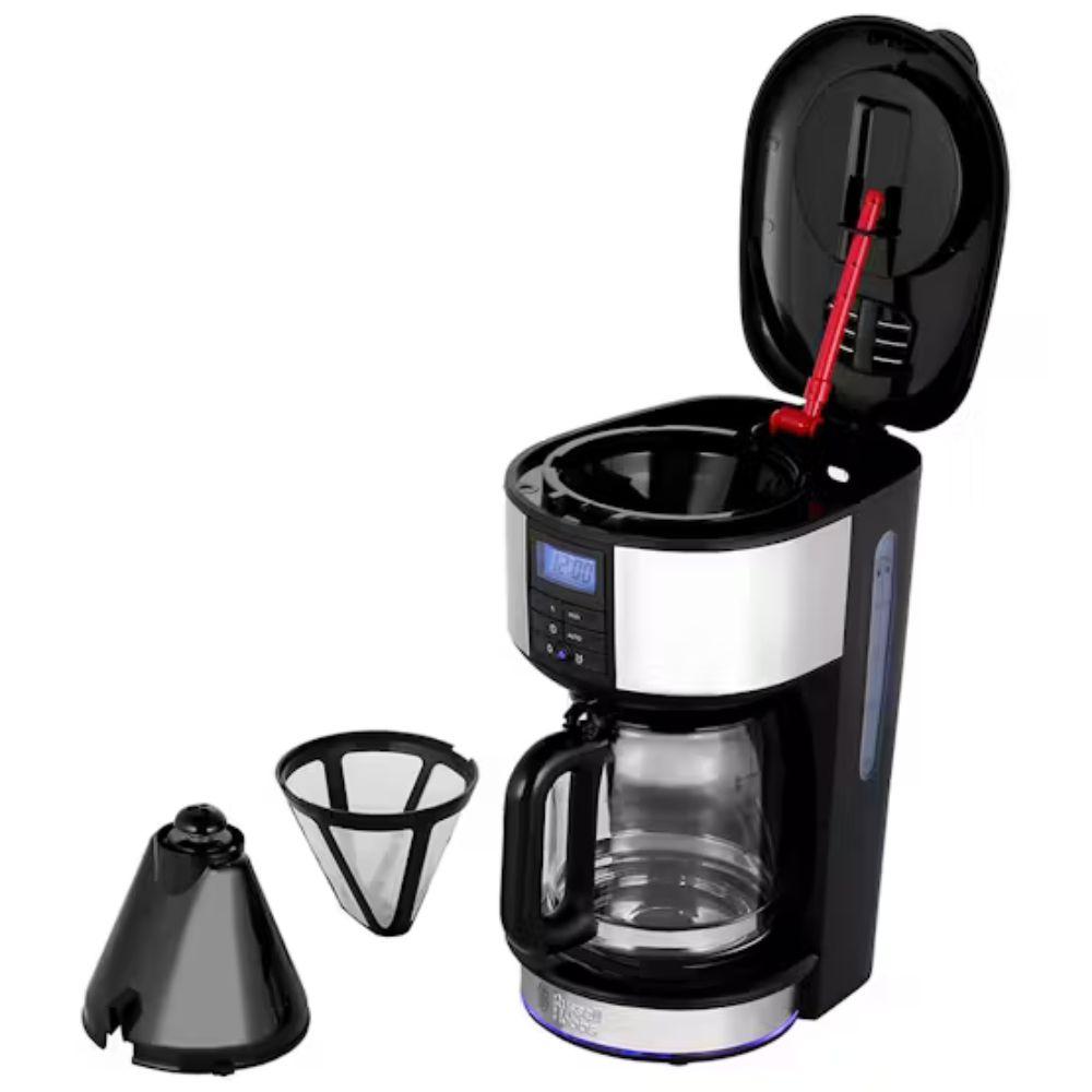 Russell Hobbs Buckingham Coffee Maker Stainless Steel 1.25L Digital Display Glass Carafe