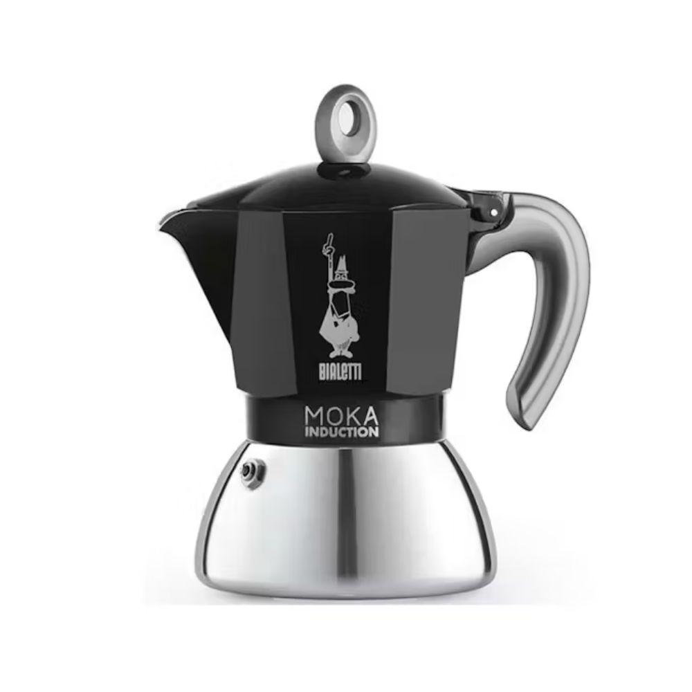 Bialetti Moka Induction 4 Cup Espresso Maker Black Aluminium Steel Induction Compatible