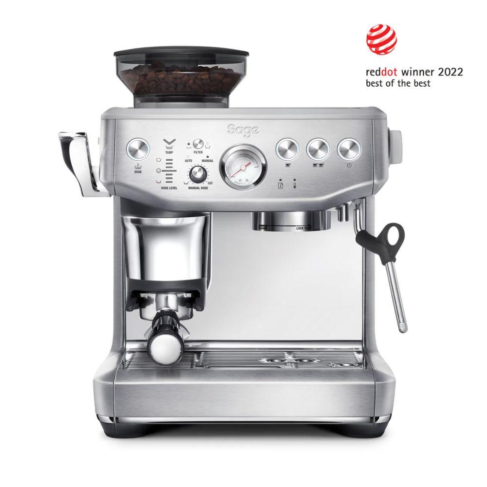 Sage Barista Express Impress Bean to Cup Coffee Machine - Stainless Steel, 25 Grind Settings, 9-bar Pressure, Steam Wand