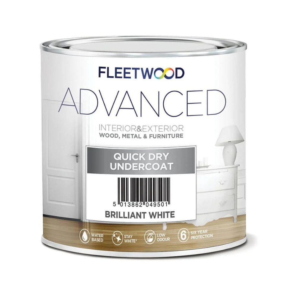 Fleetwood Advanced Quick Dry Undercoat Brillant White Size 500ml - Interior & Exterior, Wood, Metal & Furniture