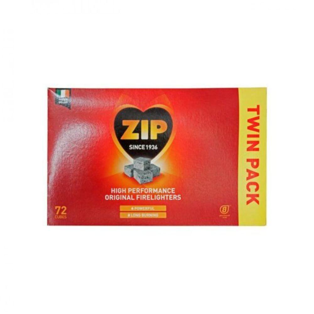 ZIP High Performance Firelighters Twin Pack 72 Cubes Powerful Long Burning