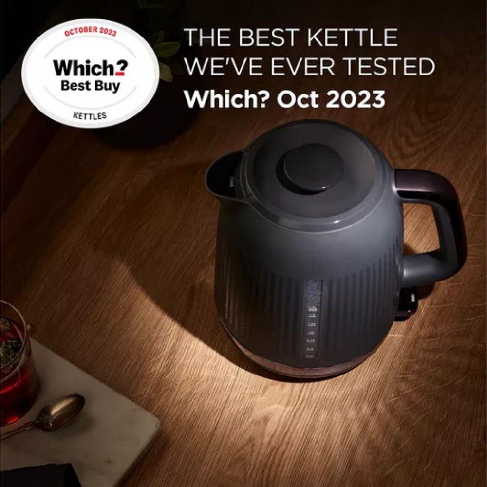 Kenwood Dusk Kettle 1.7L Slate Grey with Water Level Indicator, 360 Degree Base, Handle