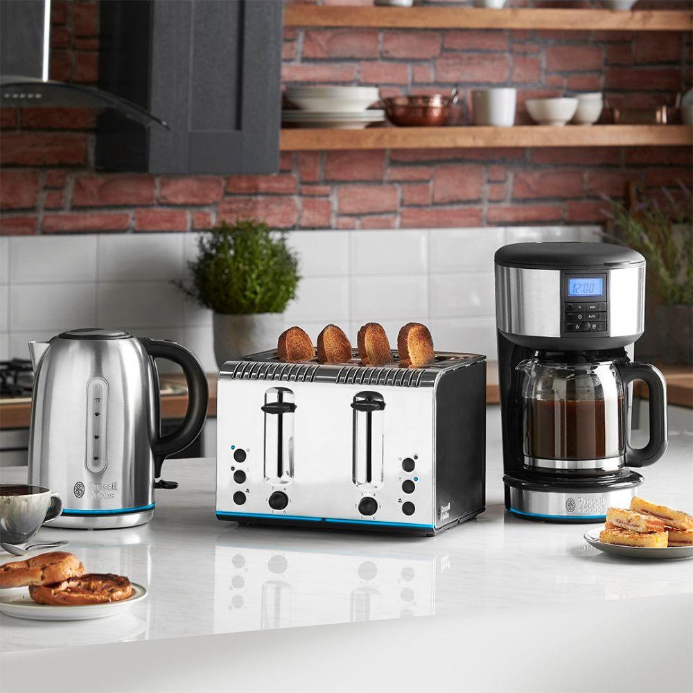 Russell Hobbs Buckingham Kettle 1.7L Stainless Steel Quiet Boil with Illuminated Ring