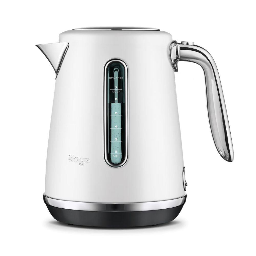 Sage Soft Top Luxe Kettle 1.7L White Stainless Steel 2400W - Water Level Indicator, Handle, Spout, Base