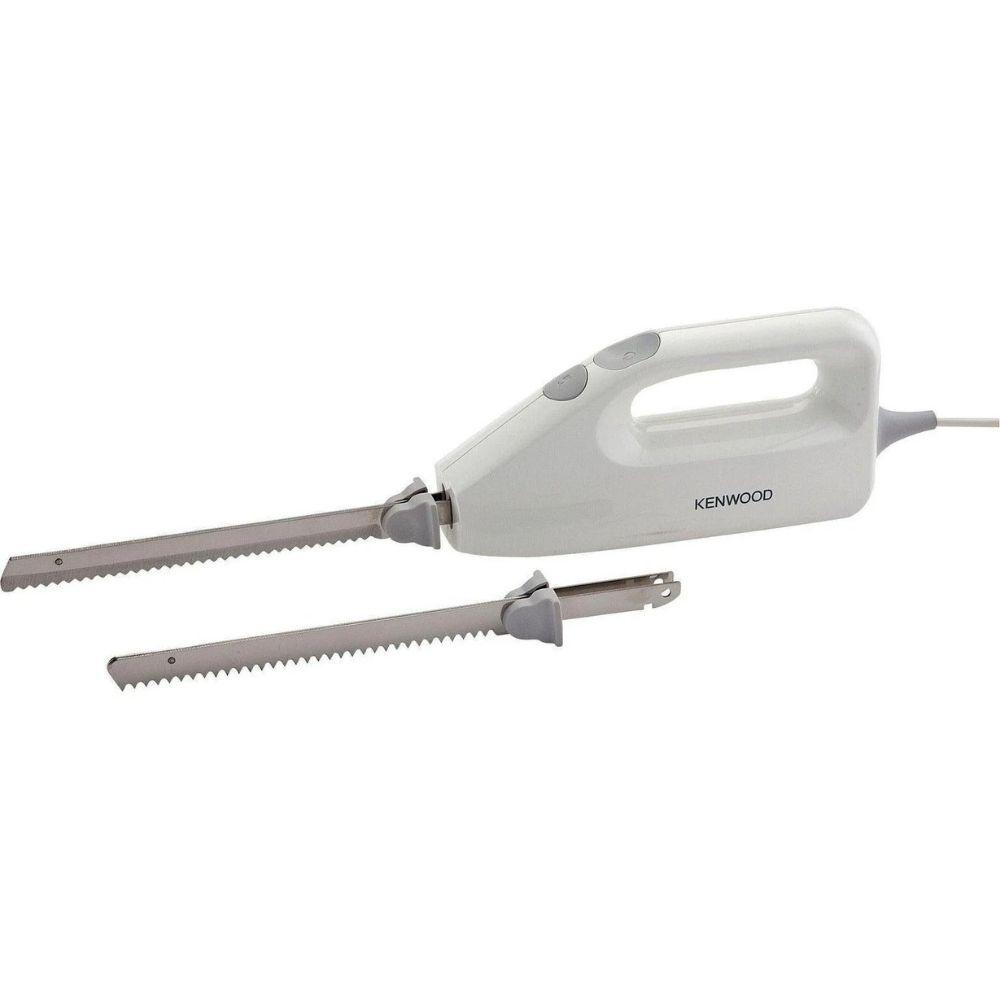 Kenwood Electric Knife Stainless Steel Blades Serrated Blades Removable Blades Dishwasher Safe White