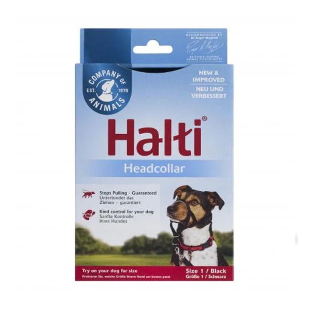 Halti Headcollar Black Size 0 - Stops Pulling, Kind control for your dog