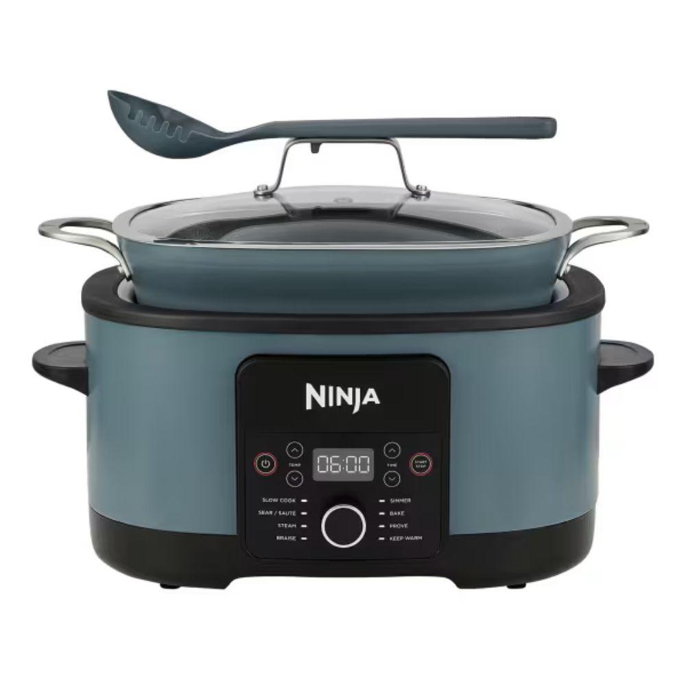 Ninja Foodi PossibleCooker 8-in-1 Multi-Cooker Slow Cooker 8L Sea Salt Grey with Pasta Spoon & Lid - 1200W, Up to 8 Portions, 12 Hr Keep Warm
