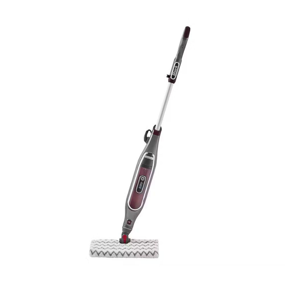 Shark Klik n' Flip Steam Mop S6003, Steam Blast, Dirt Grip Pads, Bordeaux/Steel Grey