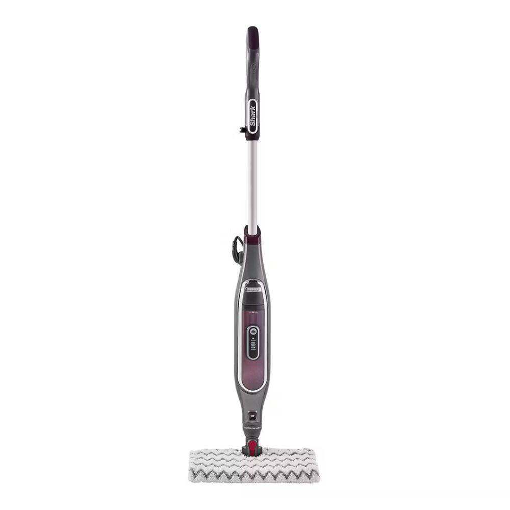 Shark Klik n' Flip Steam Mop S6003, Steam Blast, Dirt Grip Pads, Bordeaux/Steel Grey