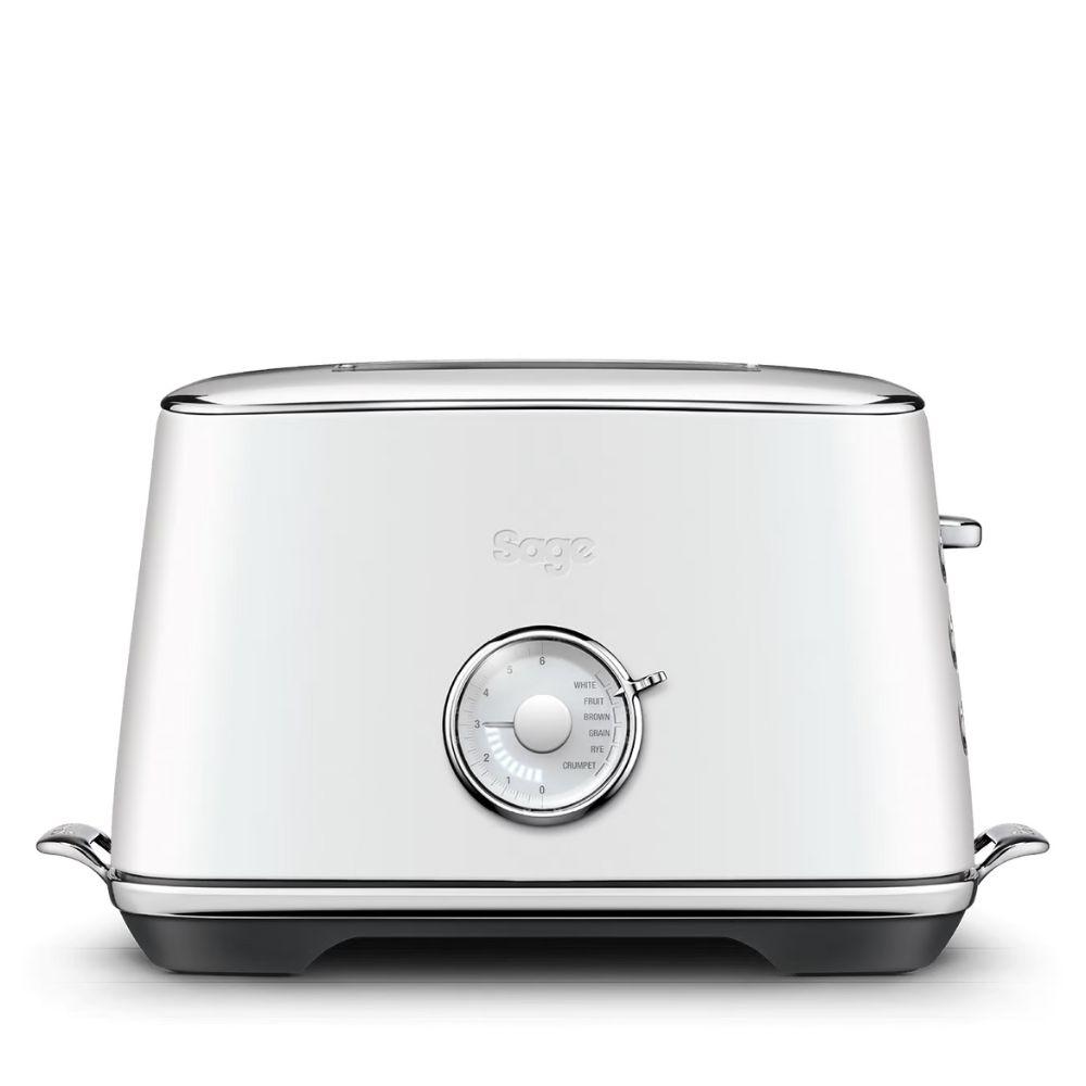 Sage 2 Slice Toaster White with Chrome accents and Settings dial