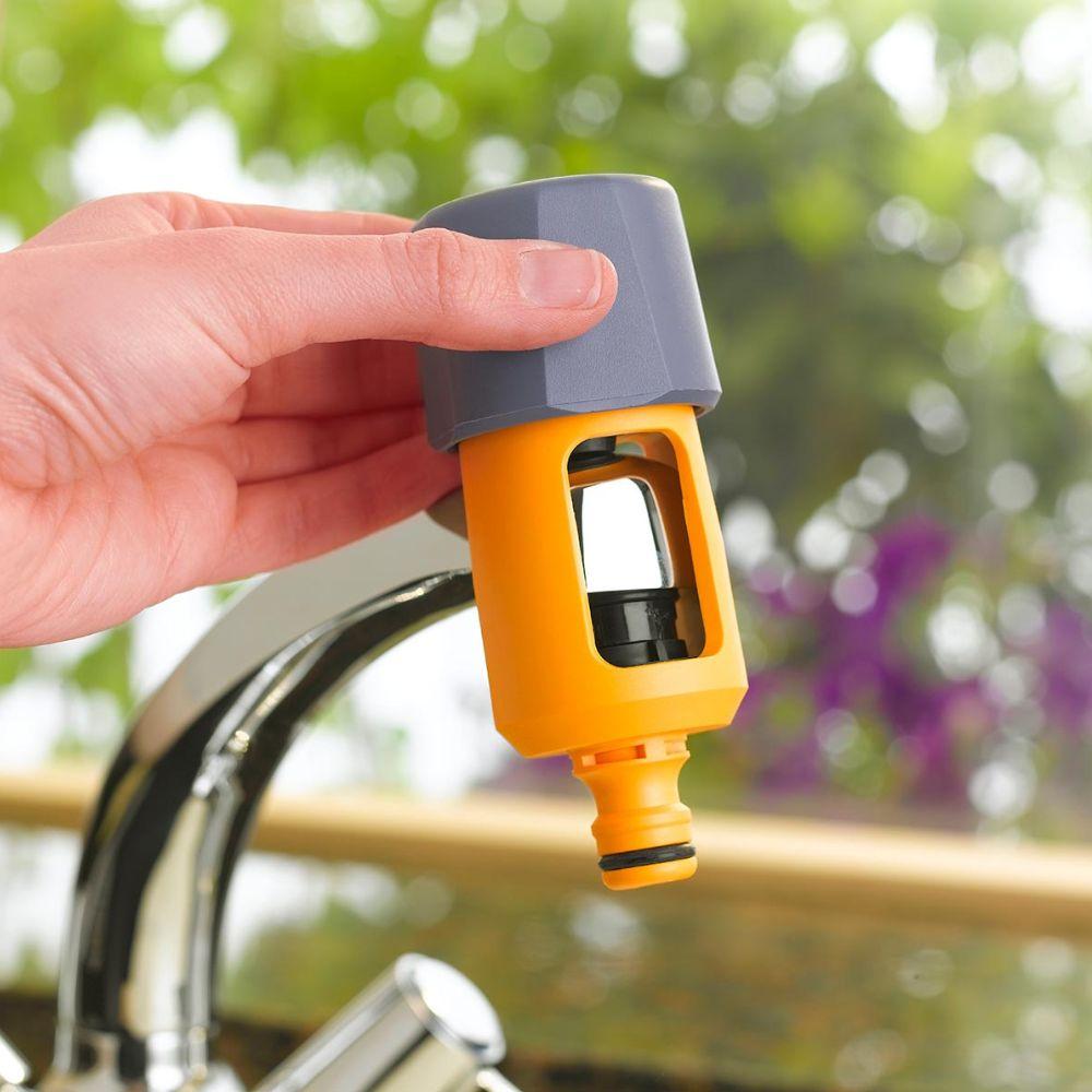 Hozelock Mixer Tap Connector 34mm Diameter Multi-tap, Leak-free, Sealing washers, Square, round and mixer taps