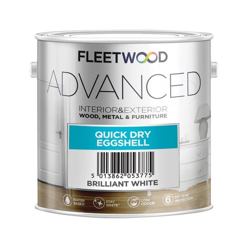 Fleetwood Advanced Quick Dry Eggshell Paint Brilliant White Size 500 ml