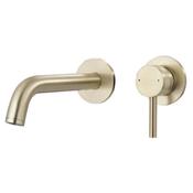 Kyloe Wall Mounted Basin Mixer Brushed Brass image