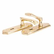 Bari Lever on Lockplate Polished Brass Lockset