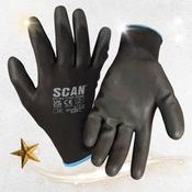 Black PU Coated Gloves (5 Pairs) image
