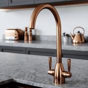 Brushed Copper Duo Mixer Tap image