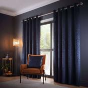 Vienna Midnight Eyelet Curtains 90x90