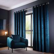 Vienna Peacock Eyelet Curtain 90x90