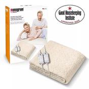 Monogram Fleece Double Electric Blanket Fully Fitted Dual Control image