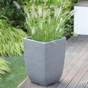 Cotswold Tall Square Planter Limestone Grey 33cm image