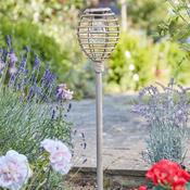 Lumina Faux Rattan Solar Stake Light - Rattan image
