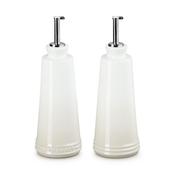 Le Creuset Stoneware Signature Oil &amp; Vinegar Set Meringue