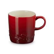 Le Creuset Stoneware Holly Mug 350ml Cerise image