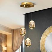 Rocio Gold Glass 3 Pendant Light image