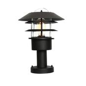 Helsingor 1 Light Pedestal Lantern Black image