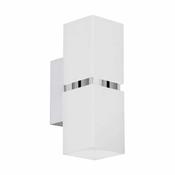 Passa Chrome/White Wall Light Cubed  image