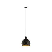 Roccaforte 1 Light Pendant Black/Gold image