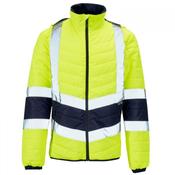 Hi-Vis Reflective 2 Tone Puffer Jacket Yellow/Navy  image