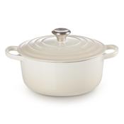 Le Creuset Cast Iron Round 24cm Casserole Meringue image