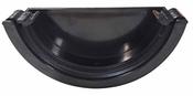 Half Round Black Gutter Stopend image