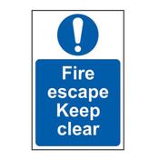 'Fire Escape Keep Clear' Sign image