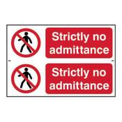 'Strictly No Admittance' Sign image