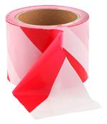 POSAMO BARRIER TAPE RED WHITE 60MMX66MTR ADHESIVE image