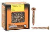 M4X50 YELLOW POZI CHIPBOARD SCREW 200BOX FT image
