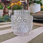 Chic Antique Tealight Holder with Pattern - Clear image